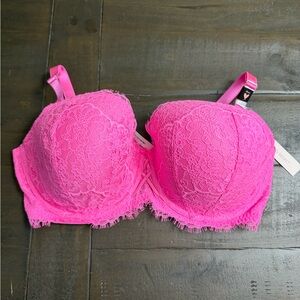 Victoria's Secret Neon Pink Lace Bra